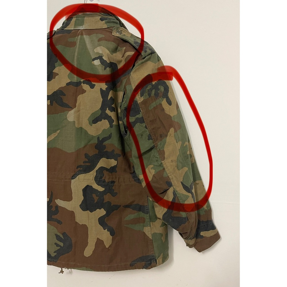 Vintage US Military M65 Jacket Woodland Camo Small Short 1983 So-Sew Styles - Picture 9 of 10